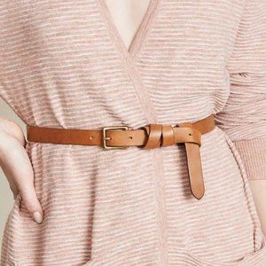 NWOT Madewell Leather Crisscross Skinny Belt